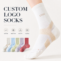 Chaussettes de sport à compression personnalisées avec logo professionnel pour la course à pied, le cyclisme, la salle de sport, chaussettes de course à compression directes d'usine