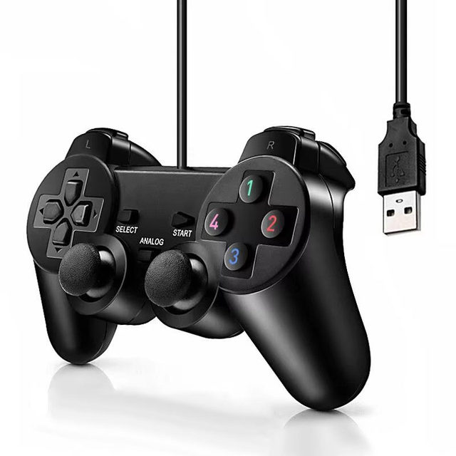 Wired Vibrating Joystick High End Game Controllerfor Pc Computer Gamepad 2025 Hot Sale