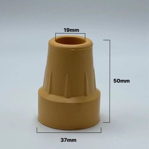 Embout de canne médicale Jianghao en caoutchouc antidérapant 19 mm x 55 mm x 63 mm pour bâtons de marche - Product Image 2