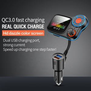 TF AUX เครื่องเล่นเพลง <span class=keywords><strong>MP3</strong></span> USB QC3.0,ที่ชาร์จแบบเร็วหน้าจอ LCD ชุดคิตสำหรับรถยนต์บลูทูธเครื่องส่งสัญญาณวิทยุ FM แฮนด์ฟรี - Product Image 4