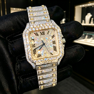 Montre à Quartz Diamant de Luxe Tendance Bestseller, Style Affaires Classique, Cadran Transparent, Montre-Bracelet Moissanite, Vente en Gros Premium - Product Image 3