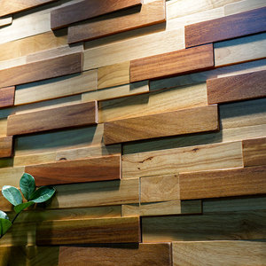 Paneles de Pared de Madera Maciza 3D Cumaru, Resistentes al Fuego y Duraderos, para Decoración de Paredes de TV en <span class=keywords><strong>Apartamentos</strong></span> y Villas Modernas - Product Image 4