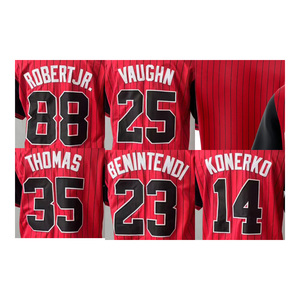 Chicago New Herren genähte Baseball-Shirts Red Stripes Edition #35 #23 #88 Camisetas De Béisbol Trikots - Product Image 1