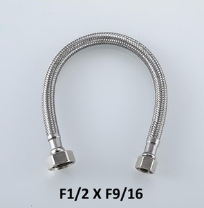 Manguera Metálica Flexible de Acero Inoxidable Estilo Europeo y Americano, Recubierta de Níquel, con <span class=keywords><strong>Tubo</strong></span> Interior de EPDM para Inodoro - Product Image 2