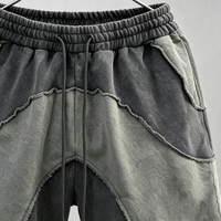 Nouvelle Arrivée Shorts de Sport Personnalisés pour Hommes 100% Coton Effet Délavé Vintage avec Logo Brodé et Patch Imprimé – Shorts Décontractés d'Été pour Hommes