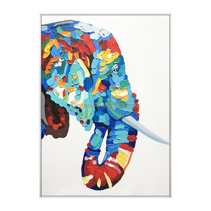 Tela di animali arte della parete decorazione per la casa <span class=keywords><strong>dipinti</strong></span> a mano <span class=keywords><strong>dipinti</strong></span> ad olio colorati cervo pittura astratta olio su tela fatta a mano - Product Image 2
