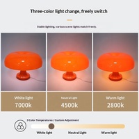 Lampe de table en forme de champignon, LED décorative moderne minimaliste sans fil, flexible, à piles USB, pour chambre à coucher, chevet, salon