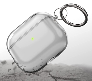 Étui pour AirPods en silicone antichoc avec anneau de fixation, étui transparent pour écouteurs sans fil pour AirPods <span class=keywords><strong>Pro</strong></span> 2 <span class=keywords><strong>3</strong></span> - Product Image 3