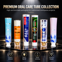 Tubes de dentifrice en aluminium et plastique avec bouchon à vis, logo personnalisé imprimé UV, emballage pour soins bucco-dentaires 12,7-35 mm