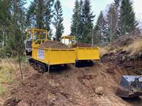Véhicule chenillé en caoutchouc de 1500 kg pour terrains accidentés, mini-camion léger hydraulique à benne basculante, transporteur diesel avec système CVT