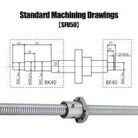 Kit de vis à billes HLTNC SFU1605 SFU2005 SFU2505 SFU3205 C3, vis de machine rectifiée, ensemble de mouvement linéaire haute rigidité pour CNC