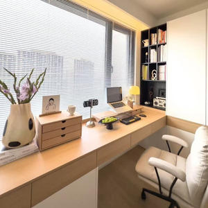 Marco de diseño industrial moderno y estantería abierta de madera maciza, con cajones de almacenamiento para bibliotecas domésticas y escolares. - Product Image 3