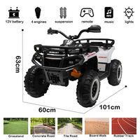 Quad électrique pour enfants, moto tout-terrain, jouet à piles, jouet à roulettes en plastique, ATV tout-terrain rechargeable, quad à quatre roues en plastique