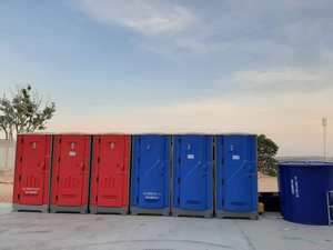 مرحاض متنقل حديث للاستخدام الخارجي، حمام مسبق الصنع من البولي إيثيلين عالي الكثافة، غرفة استحمام متكاملة، كابينة حمام صغيرة للتخييم - Product Image 2