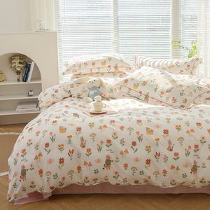 Biancheria da <span class=keywords><strong>letto</strong></span> in cotone 100 stampata a fiori di alta qualità, lenzuolo da <span class=keywords><strong>letto</strong></span> - Product Image 3