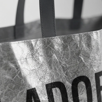 Sac de courses réutilisable en non-tissé métallisé argenté, personnalisé et écologique, pour la publicité - Fournisseur chinois