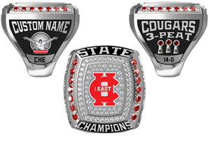 模造金属亜鉛合金チャンピオンリング バスケットボール野球トーナメント優勝リング ラインストーン付き - Product Image 4