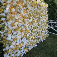 Mur de fleurs artificielles en soie enroulable pour Noël et Halloween - Décoration murale intérieure la plus vendue