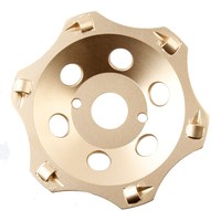 Disques de meulage diamantés évasés PANGU 5 pouces, lot de 6, 1/4PCD, abrasifs fins pour le décapage de revêtements époxy, préparation des sols en béton, outils pour machines