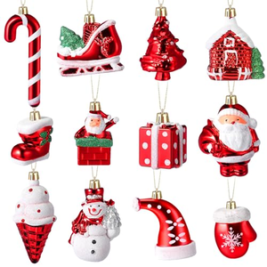 Decoraciones Navideñas de Resina, Incluyendo Árboles de Navidad, Muñecos de Nieve, Papá Noel, Dulces, Botas y Accesorios - Product Image 1