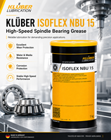 Graisse pour roulements de broches Kluber ISOFLEX NBU 15, graisse lubrifiante complexe au baryum haute vitesse pour roulements de machines-outils 1 kg/400 g
