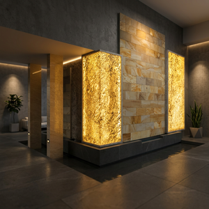 Revêtement mural en pierre naturelle mince, imperméable et ignifuge, 100% pierre naturelle, pour usage extérieur et intérieur - Product Image 1