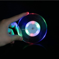 Accessoires de décoration de table de bar, base acrylique pour cocktail, sous-verre en cristal ultra-fin, sous-verre lumineux LED pour boisson