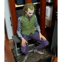 Offre Spéciale résine artisanat Heath Ledger Statue DC héros Joker assis modèle statique ornement figurine
