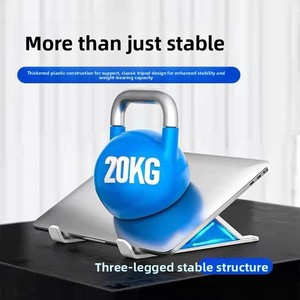 Supporto Pieghevole <span class=keywords><strong>Portatile</strong></span> per Laptop e Notebook, Regolabile in Altezza, Dissipazione del Calore, Supporto per <span class=keywords><strong>Tablet</strong></span> con Porta Telefono - Product Image 3