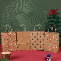 Sac fourre-tout cadeau de Noël en cuir véritable, nouveau, en stock, personnalisable, dégradable, couleur or disponible, lot de 4 pièces