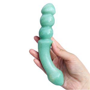 Baguette Yoni incurvée en Aventurine Verte Bleue 19cm 190g Écologique Étanche IPX6 Jouet Sexuel Vaginal Outil d'Exercice de Kegel pour - Product Image 6
