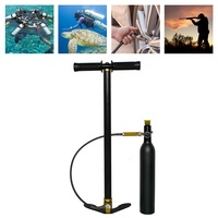 Pompe à main portable TUXING OEM haute pression 3 étapes 300 bars 4500 psi 30 MPa pour sport de plein air, petit manomètre, PCP, paintball, gaz, noire