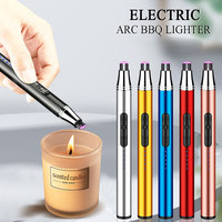 Top Qualité Coupe-Vent BBQ Arc Électrique USB Rechargeable Bougie Briquet En Gros Cuisson Lightning Briquet Stylo Forme Briquet