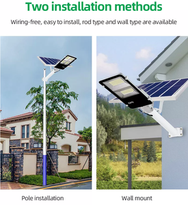 Lũ lụt đường phố lampadaire Tự động sạc LED năng lượng mặt trời đèn đường chiếu sáng vườn ngoài trời LED năng lượng mặt trời đèn đường - Product Image 4