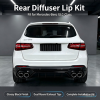 Nouveau kit carrosserie style AMG GLC43 pour GLC W/C253 2016-2023 Facelift, embouts d'échappement quadruples ronds/carrés, ajustement OEM