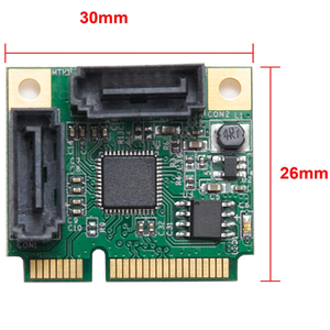 ASMedia ASM1061 6 Gbit/s Mini-PCIe zu <span class=keywords><strong>2</strong></span> Ports SATA 3.0 Adapter <span class=keywords><strong>PCI</strong></span> <span class=keywords><strong>Express</strong></span> SATA 3.0 <span class=keywords><strong>Controller</strong></span>-Karte - Product Image 3