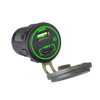 Vente en gros de chargeurs de voiture 12v-24v PD 66W USB C USB 12V QC3.0 avec interrupteur marche/arrêt