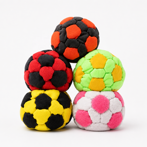 Bolsa de suela de gamuza de <span class=keywords><strong>8</strong></span> paneles rellena de <span class=keywords><strong>arena</strong></span> para juegos de patadas, juguetes de malabarismo freestyle, Hacky Sack, venta al por mayor para fiestas y juegos al aire libre - Product Image 3