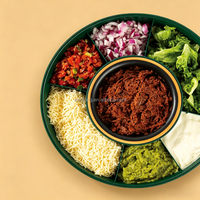 Ensemble de service pour fête Taco Bar, direct usine, avec pot chauffant 870 ml, 4 supports pour tacos et plateau rotatif amovible