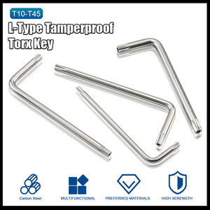 Suministro Directo de Fábrica, Llave Estrella Torx en Forma de L de Alta Calidad, Acero al Carbono Niquelado, Tamaños OEM T10-T45 - Product Image 2