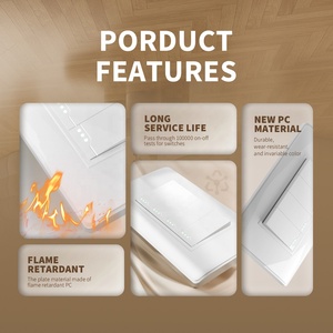 Thiết kế hiện đại đa-gang 4 gang 1/<span class=keywords><strong>2</strong></span> cách tường ánh sáng <span class=keywords><strong>push</strong></span> <span class=keywords><strong>button</strong></span> chuyển Nam Mỹ tiêu chuẩn nhà khách sạn sử dụng - Product Image 4