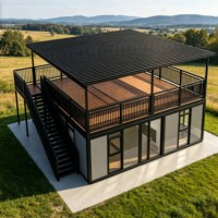 Bâtiment modulaire en conteneurs de 20 pieds avec système d'énergie solaire, unité de logement, bureau ou atelier moderne
