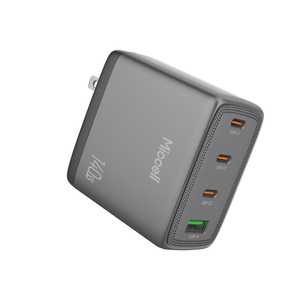 Cargador Miccell GaN 140 W 3 en <span class=keywords><strong>1</strong></span> con 3 USB-C + <span class=keywords><strong>1</strong></span> USB-A para Smartphones y Viajes - Product Image 1