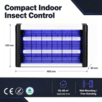 Piège à insectes LED UV d'intérieur JZ, en ABS, écologique, anti-moustiques et anti-mouches, électrique et rechargeable