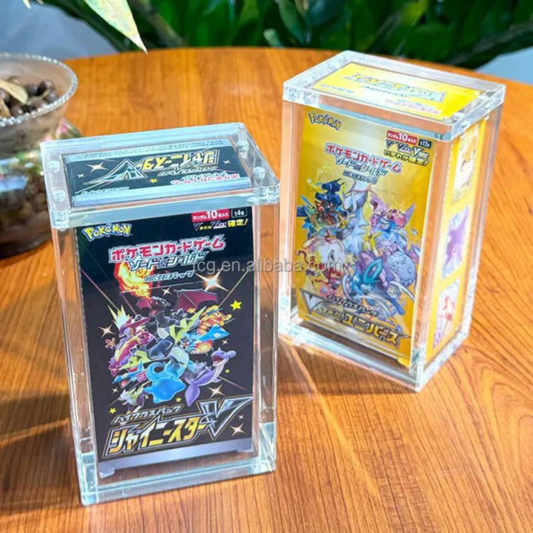 TCG Usine En Gros Acrylique Clair Magnétique Pokemon GO Japonais Booster boîte Petite Version Vitrine Pour S10B