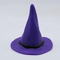 Petits chapeaux de sorcière en caoutchouc noir, violet, orange, accessoires de bricolage pour Halloween