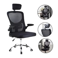 Chaises de bureau ergonomiques, entièrement en tissu maillé, inclinables, avec appui-tête réglable, pivotantes, modernes, bon marché