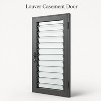 Porte à battants moderne en aluminium avec persiennes pliantes en verre et moustiquaire en fibre de verre pour salle de bain extérieure manuelle