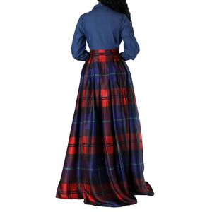 Vestidos Largos de Moda Casual para Mujer, Personalizados al por Mayor, OEM, de Alta Calidad, con Estampado, Cuello Solapa y Manga Larga - Product Image 4