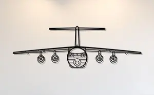 Metal Aircraft Silhouette Metal Wall Art Hanging Home Dining Room Decor Living Room Bedroom Signs Wall Personalized Decorations